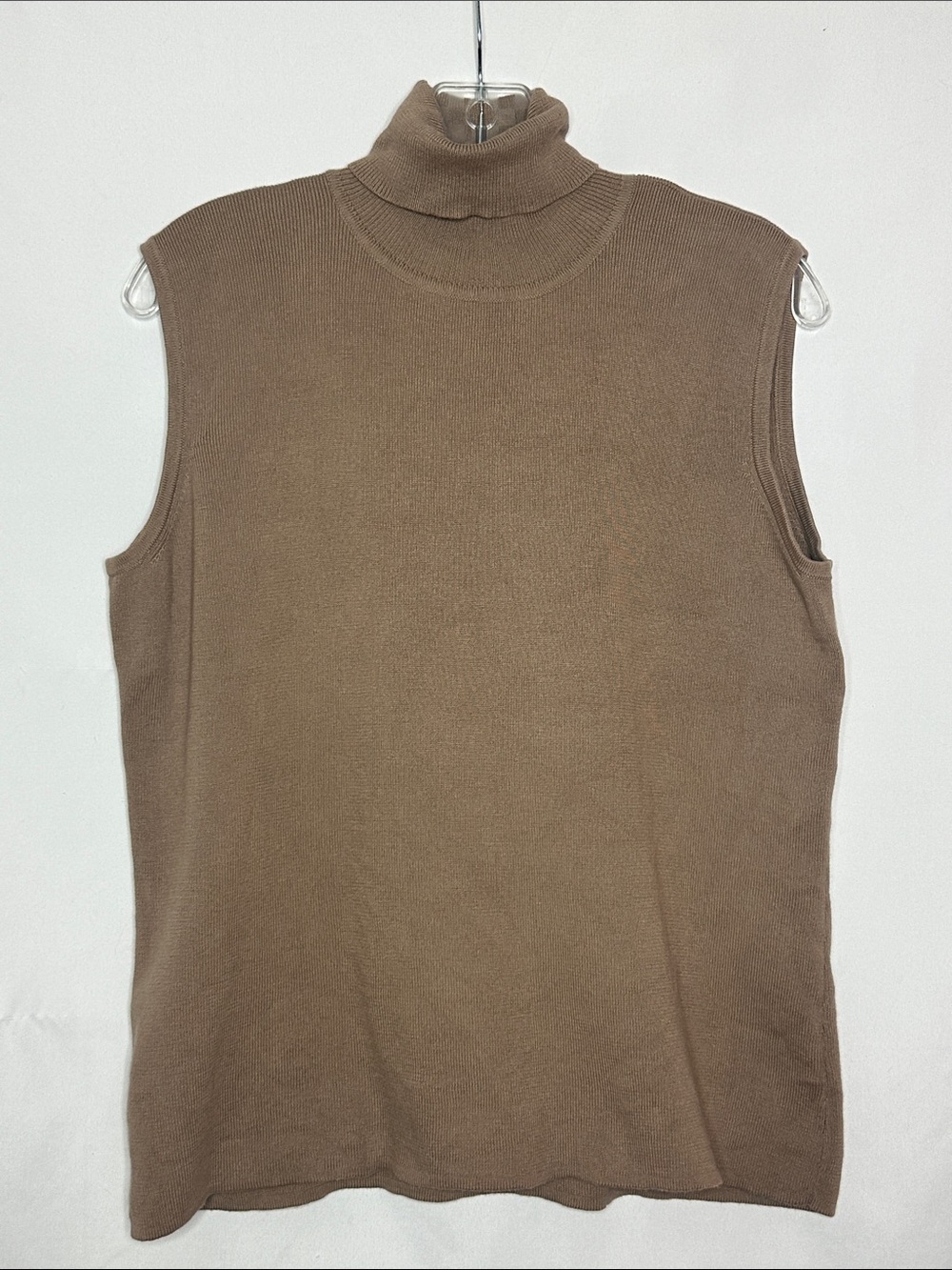 DESIGNERS ORIGINALS | Vintage Knit Mock Turtleneck Sleeveless Blouse 100% Cotton